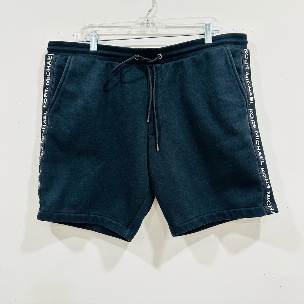 Michael Kors Men's‎ Logo Tape Cotton Blend Short Pant-Midnight-XL